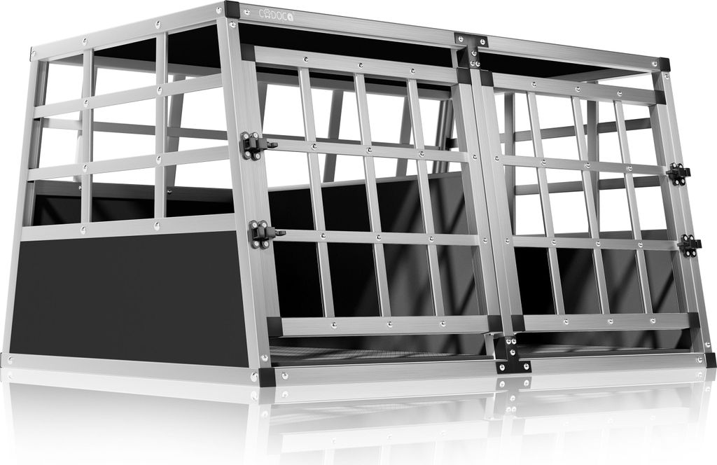 CADOCA® Cage de Transport XL pour Animaux Aluminium MDF 2 Image du produit 