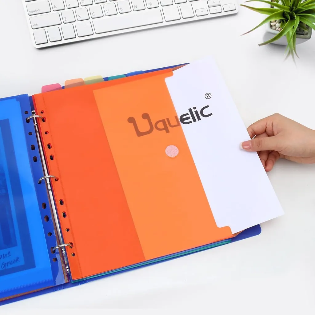 Organiseur de dossiers A4 noir avec porte-documents à 12 compartiments - 2
