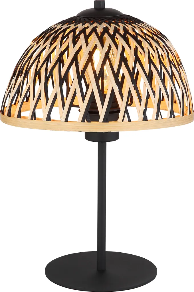 Lampe de Table Design Métal Noir Mat E27 LED Globo pour Intérieur Chic