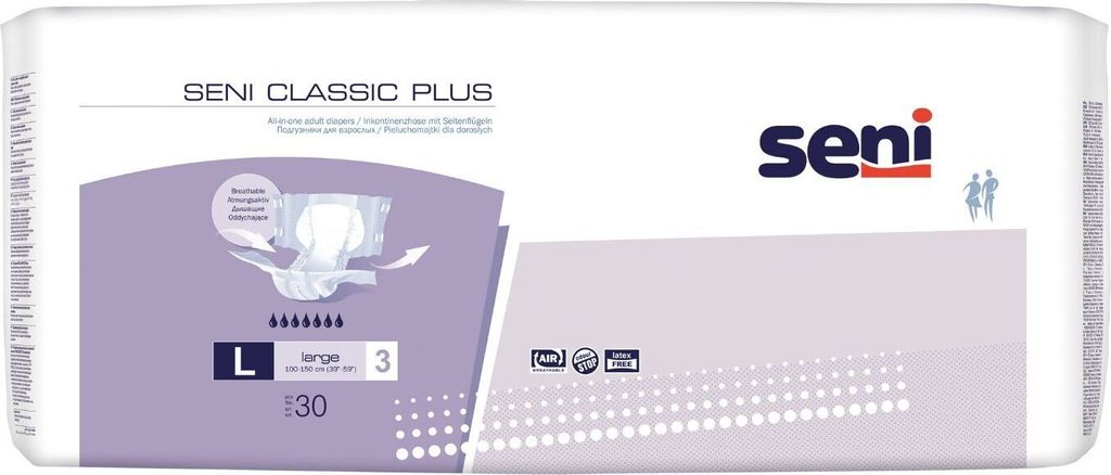 Inkontinenční kalhotky Seni Classic Plus L 30 ks Obrázek produktu 