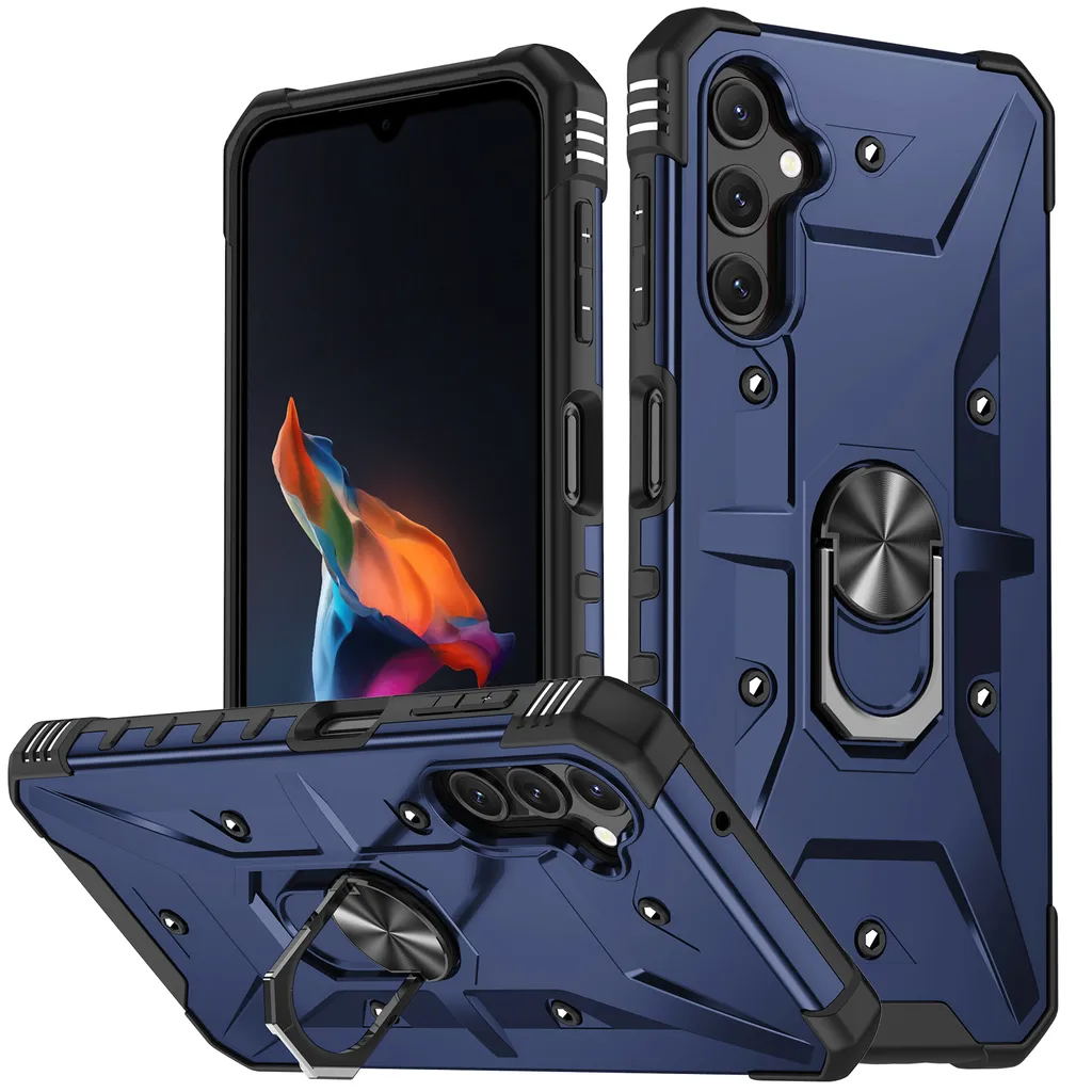 Custodia Samsung Galaxy A14 5G Blu - Cover Antiurto con Anello