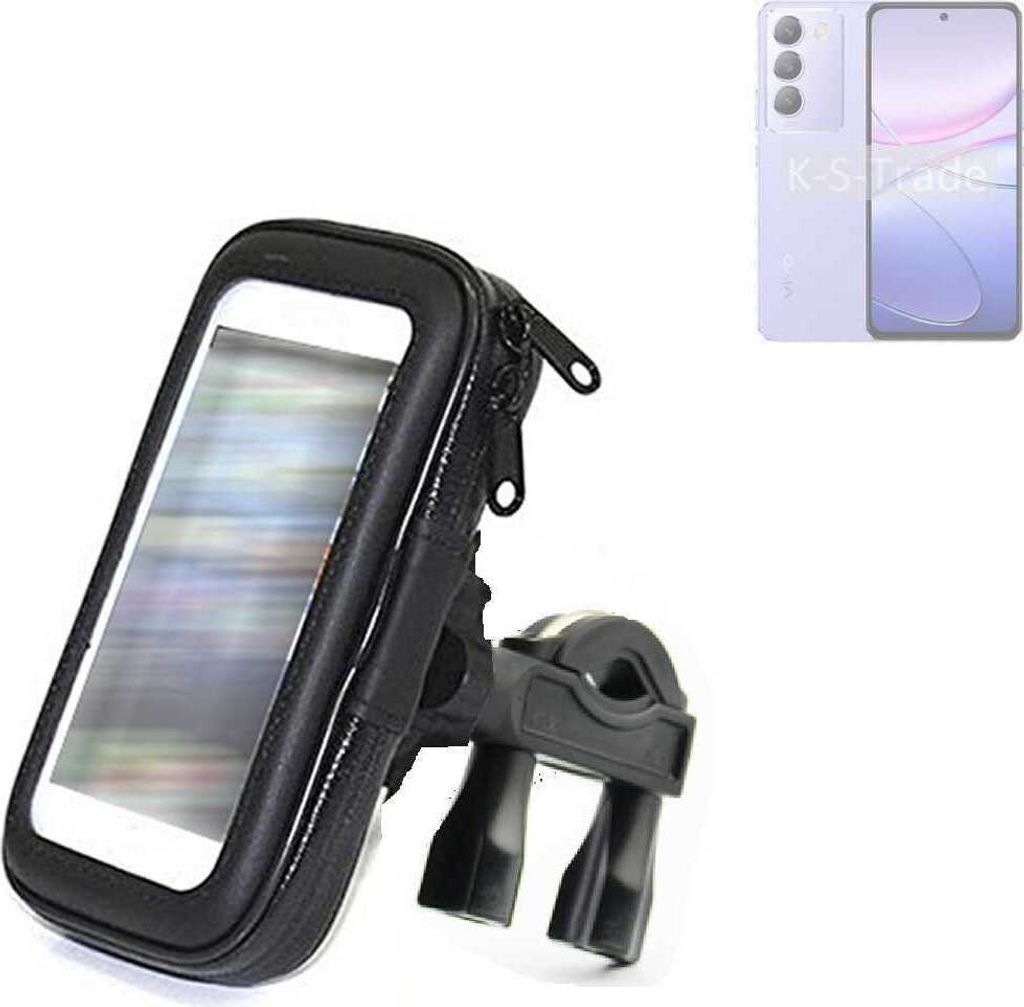 K-S-Trade Fahrrad-Halterung kompatibel mit Vivo V40 SE 5G Handy-Halterung Halter Lenkstange Fahrradhalterung Motorrad Bike Mount Wasserabweisend