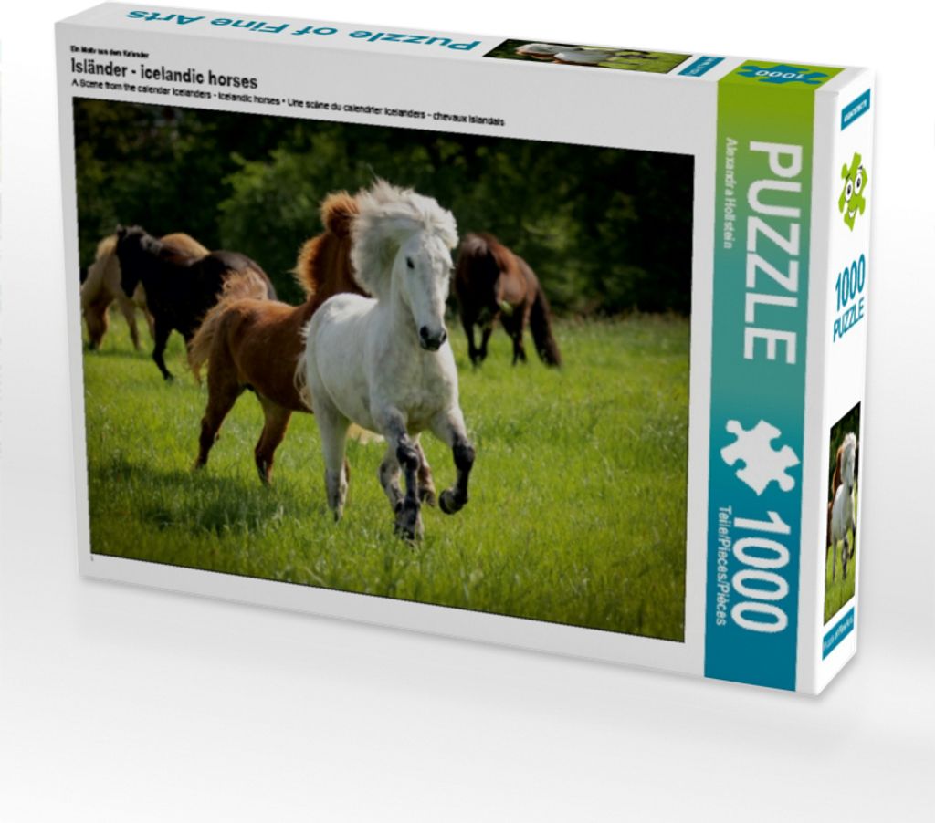 CALVENDO Puzzle Ein Motiv aus dem Kalender Isländer - icelandic horses 1000 Teile Puzzle quer | 1000 Teile Lege-Größe 64x48cm Foto-Puzzle für g...