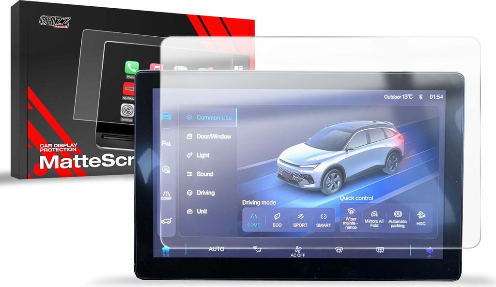 Matte Autodisplayfolie für BAIC BEIJING 5 10,1" (2023-2025), Grizz Protector