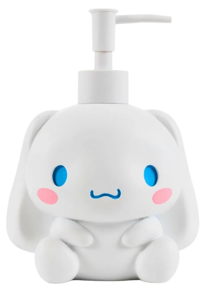Flacon pompe Cinnamoroll blanc en résine décoratif pour salle de bain