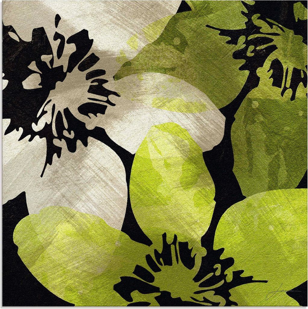 ARTland Glasbild Blüten V Größe: 20x20 cm