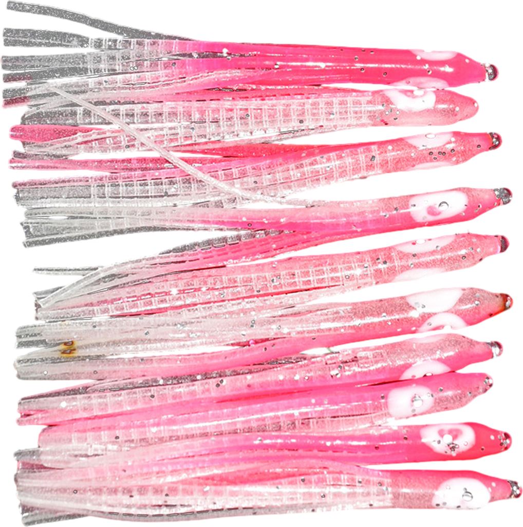 10 Stück 7 cm Angelköder Realistische Fisheye-Leuchtsimulation Verlockendes Angeln Weiche Gumminadel Leuchtender Tintenfisch Köder Outdoor Angeln