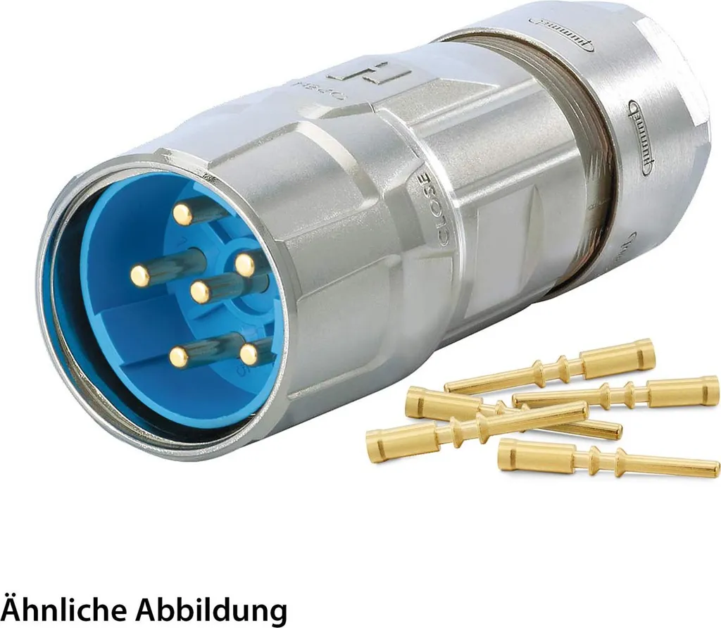 SET HUMMEL M23 M23x1 Connettore Potenza 3+4+PE IP67 Contatti Crimp