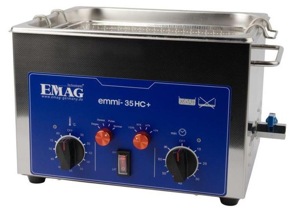 Myjka ultradźwiękowa EMMI 35 HCQ, 3500 ml, stal nierdzewna, Zdjęcie produktu 