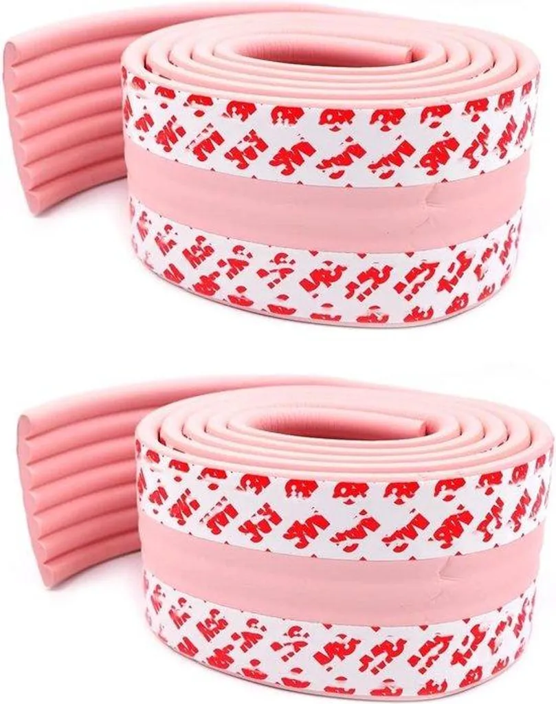 Évitez les chocs de bébé avec ces 2 bandes de protection mousse rose 2m