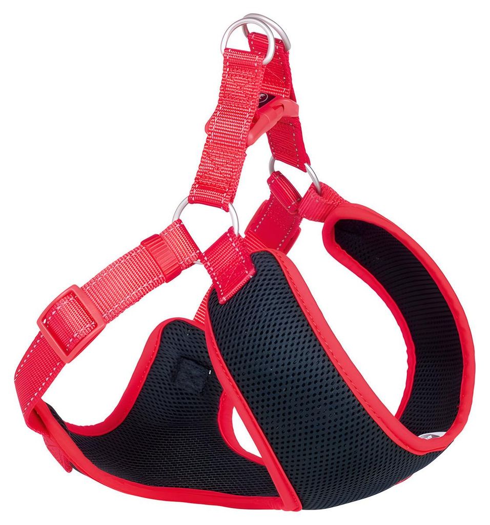Nobby Geschirr "Black Mesh Reflect" rot D: 48-56 cm + 50 Obrázok produktu 