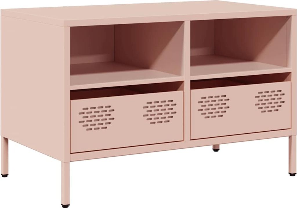 TV-Schrank Rosa 68x39x43,5 cm Kaltgewalzter Stahl