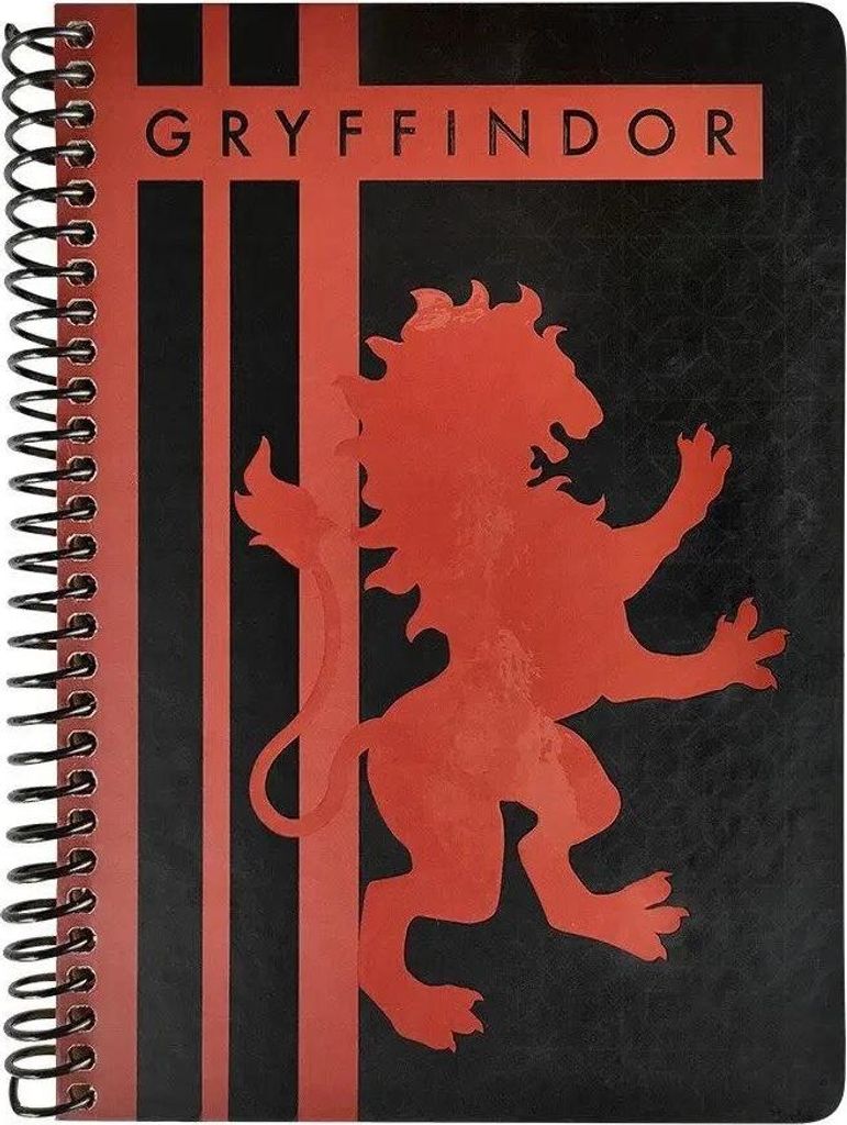 Harry Potter - "Wizarding World" Gryffindor-Notizbuch, A5 CD1657 (Einheitsgröße) (Schwarz/Rot)