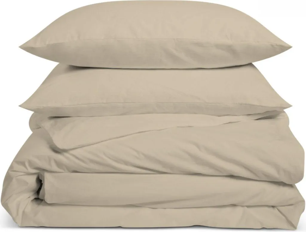 Housse de Couette et Taies d'Oreiller en Percale de Coton 220x240cm