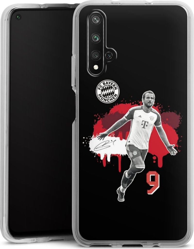 DeinDesign Handyhülle für Huawei Nova 5T Silikon Hülle Case Smartphone Schutzhülle FC Bayern München Offizielles Lizenzprodukt Harry Kane