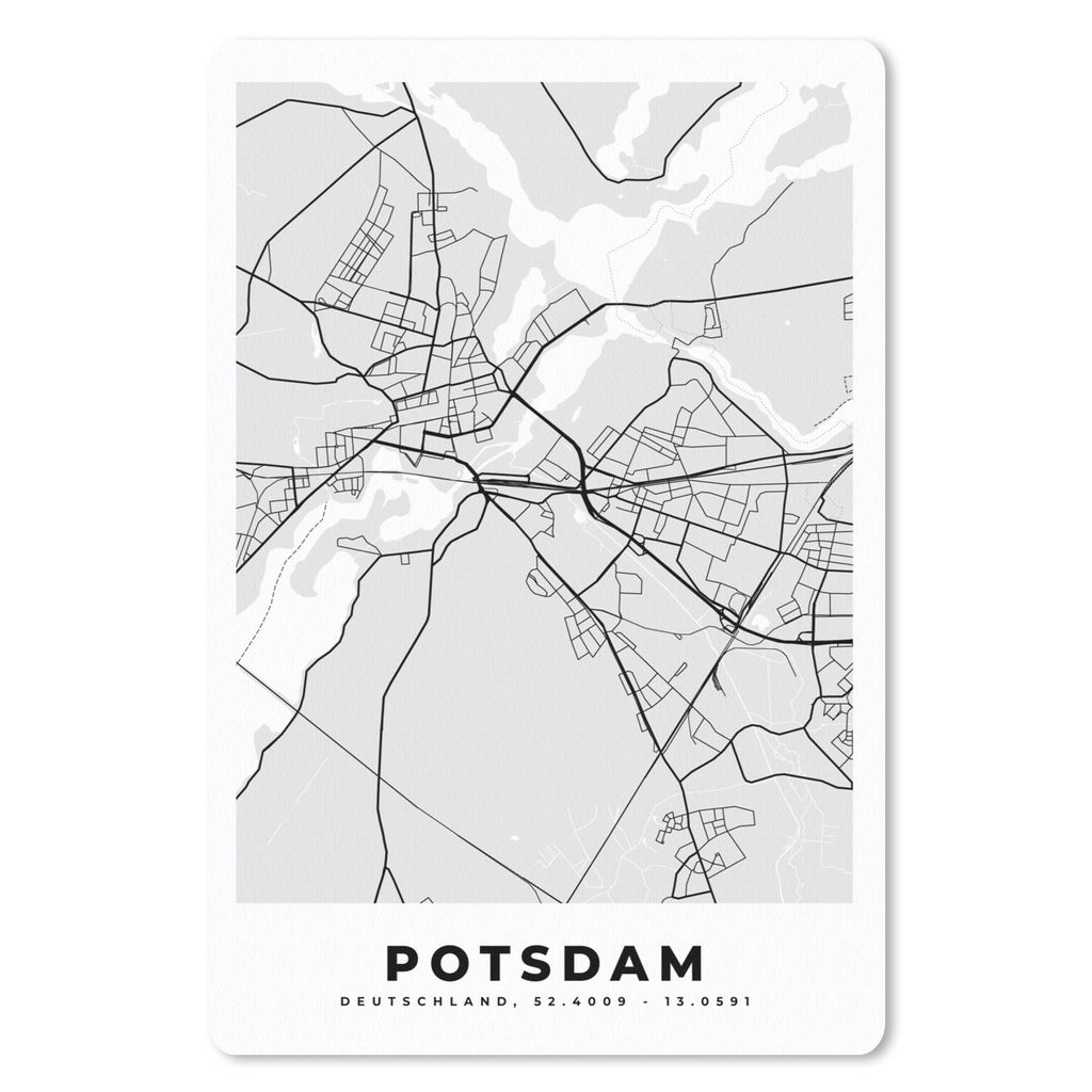 MuchoWow Mauspad Mousepad Potsdam - Karte - Stadtplan - Deutschland 18x27 cm - Mousepads - Maus Mat - Pad - Mausunterlage