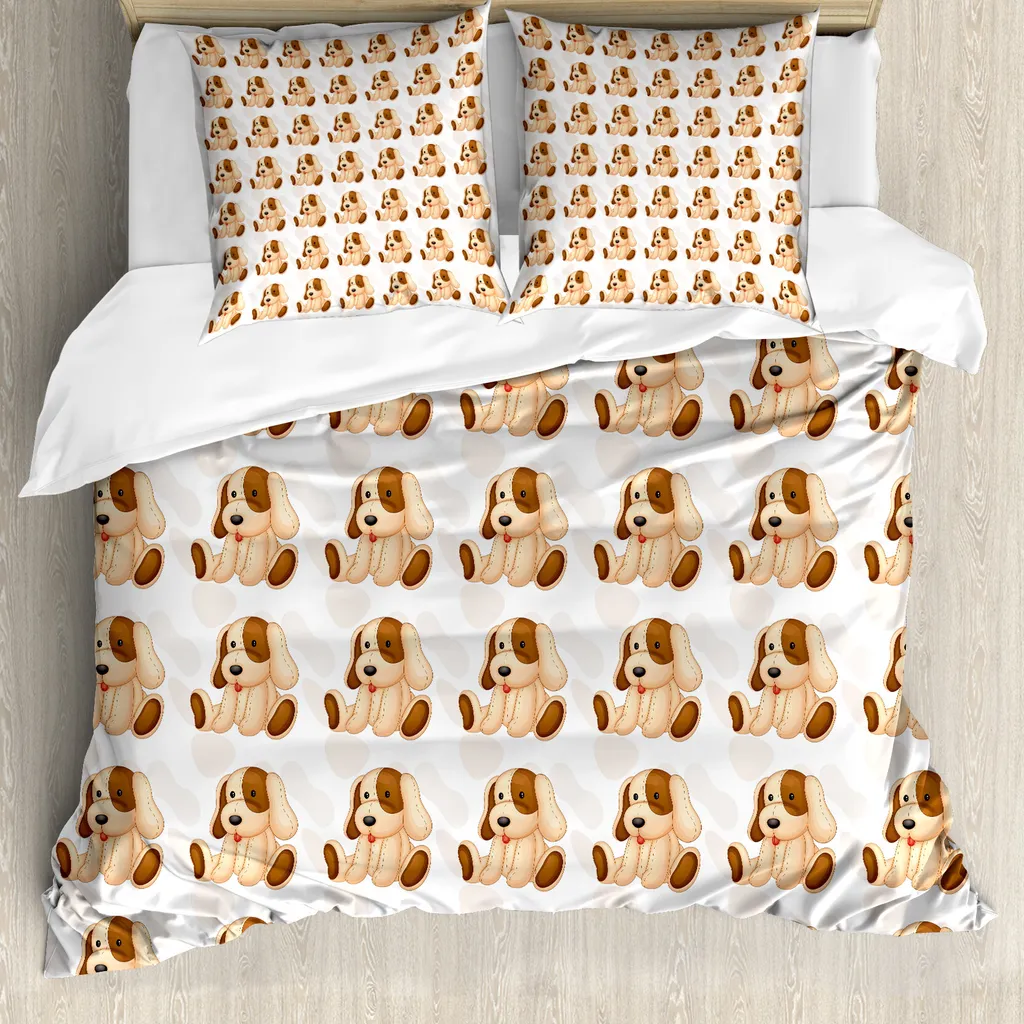 Housse de couette motifs chiens pour chambre d'adulte ou d'enfant