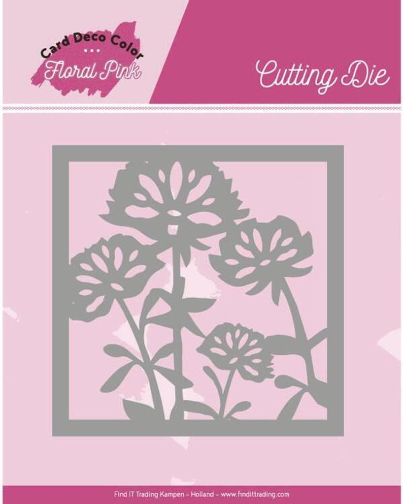 Stanzschablone - Yvonne Creations - Floral Pink - Floral Pink Quadrat