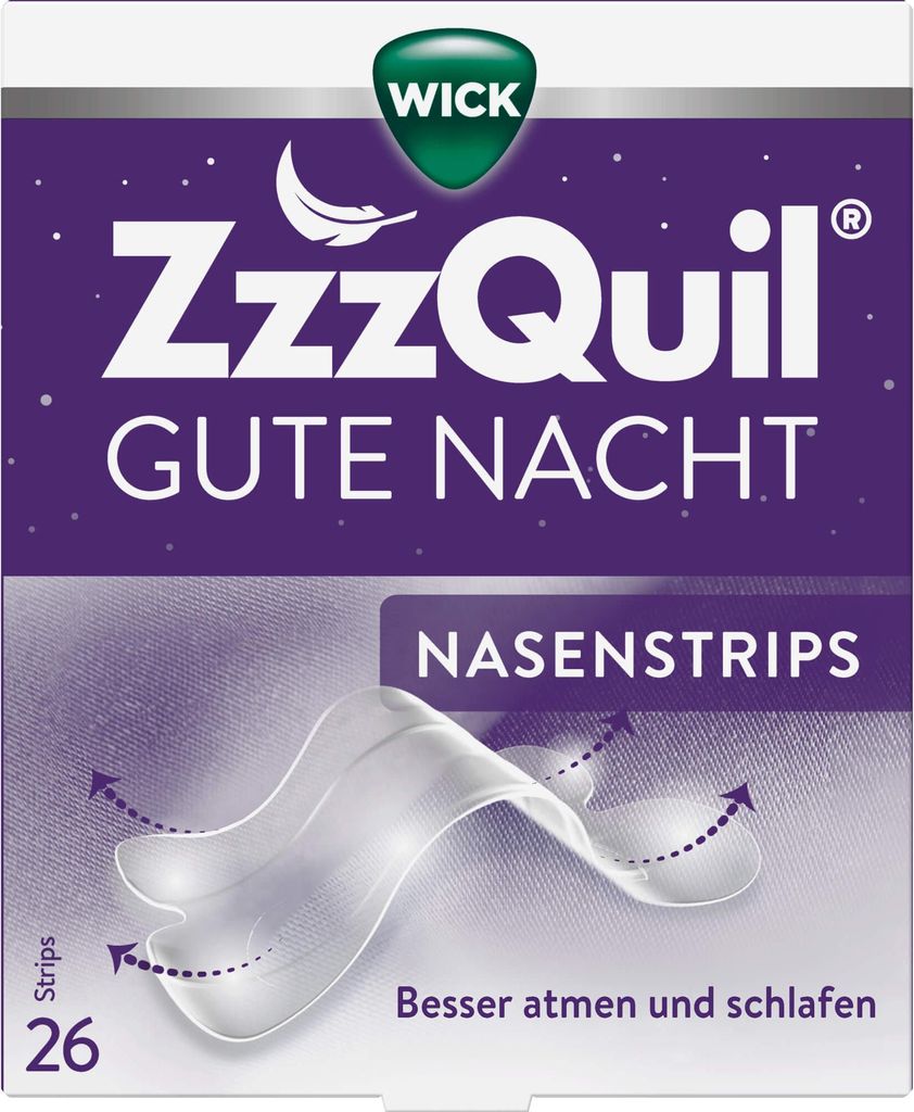 WICK ZzzQuil Nasale strips voor een goede nachtrust, zorgen Productafbeelding 