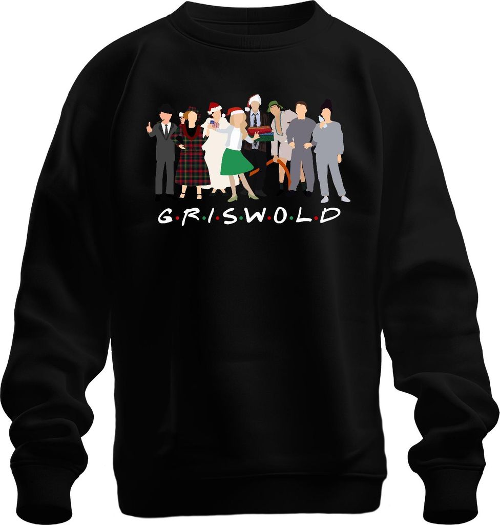 Griswold Weihnachten Familie Chaos Geschenk lustig Kultfilm Uni Sweatshirt Pullover, Schwarz, L