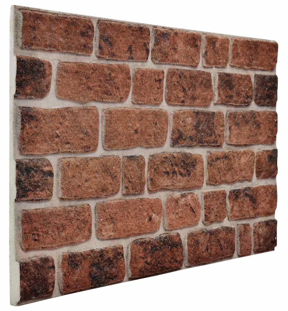 vidaXL Wandpaneele 10 pcs Braunes Ziegel 100 x 50 cm EPS-Schaum