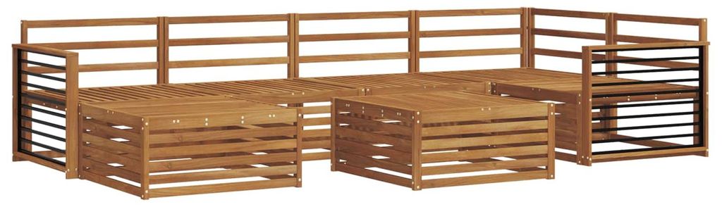 vidaXL Outdoor-Sofagarnitur 7 pcs Natur Massivholz Akazie