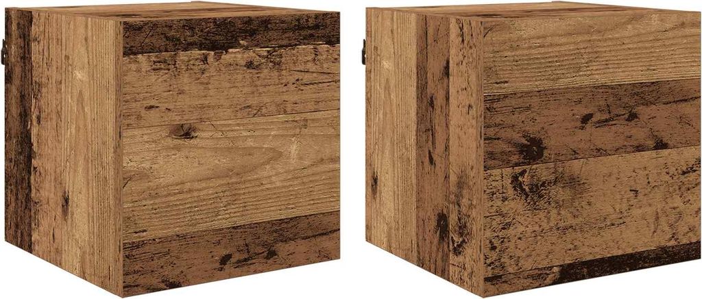 Wandmontiertes TV-Regal Altholz 30,5 x 30 x 30 cm Holzwerkstoff