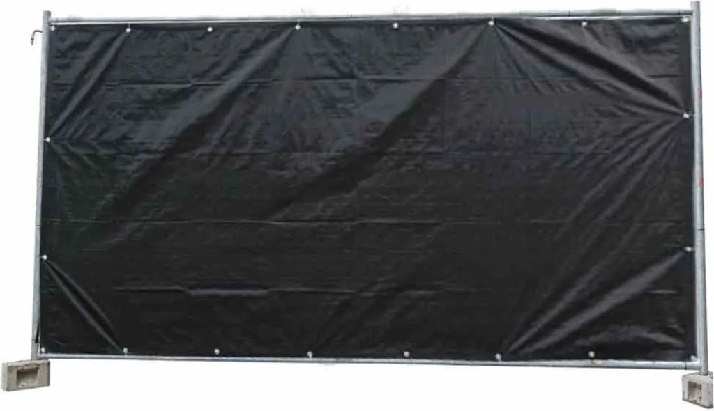 Bauzaunplane 160g/m², schwarz PE 1,76m x 3,41m, Produktbild 