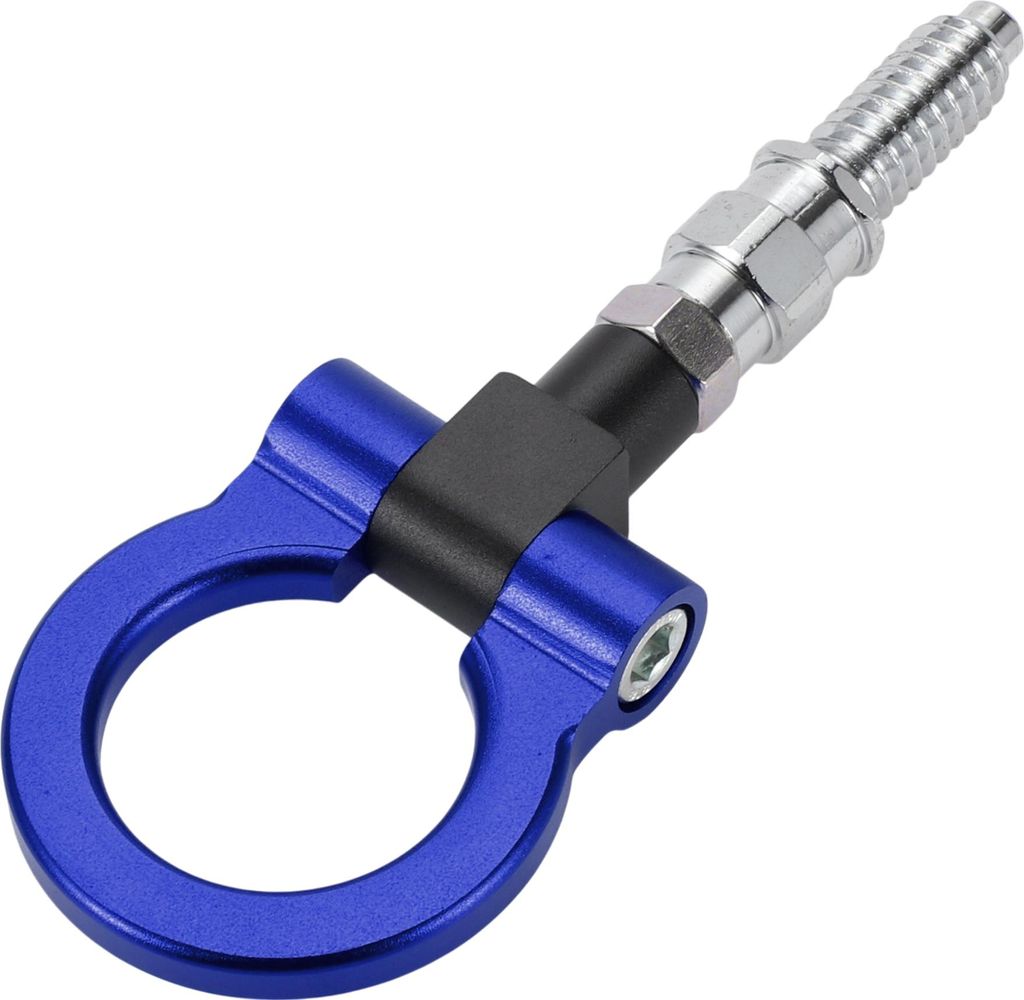 Abschlepphaken / Universaler Auto-Frontstoßstangen-Abschlepphaken / Robuster Metall-Drehabschlepphaken-Ring 18,5 cm 3 mm 1 Stück Blau