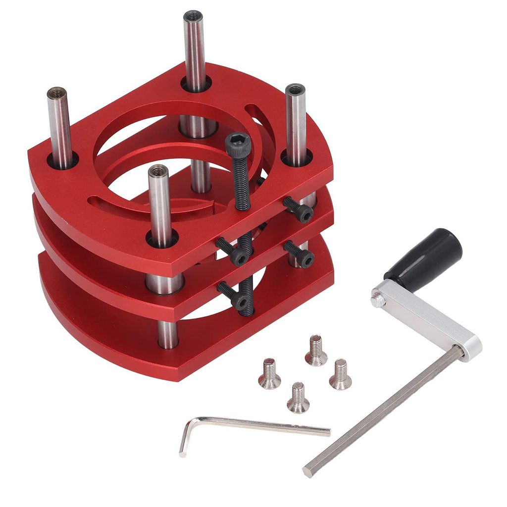 Oberfräsen, Frästisch für Oberfräsen, 4-Backen-Klemm Router Lift Oberfräse, für 64-66mm Durchmesser Kleine Trimmmaschinen, Hubhöhe bis 51mm