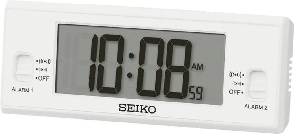 Horloge de table digitale Seiko QHL093W avec thermomètre intégré