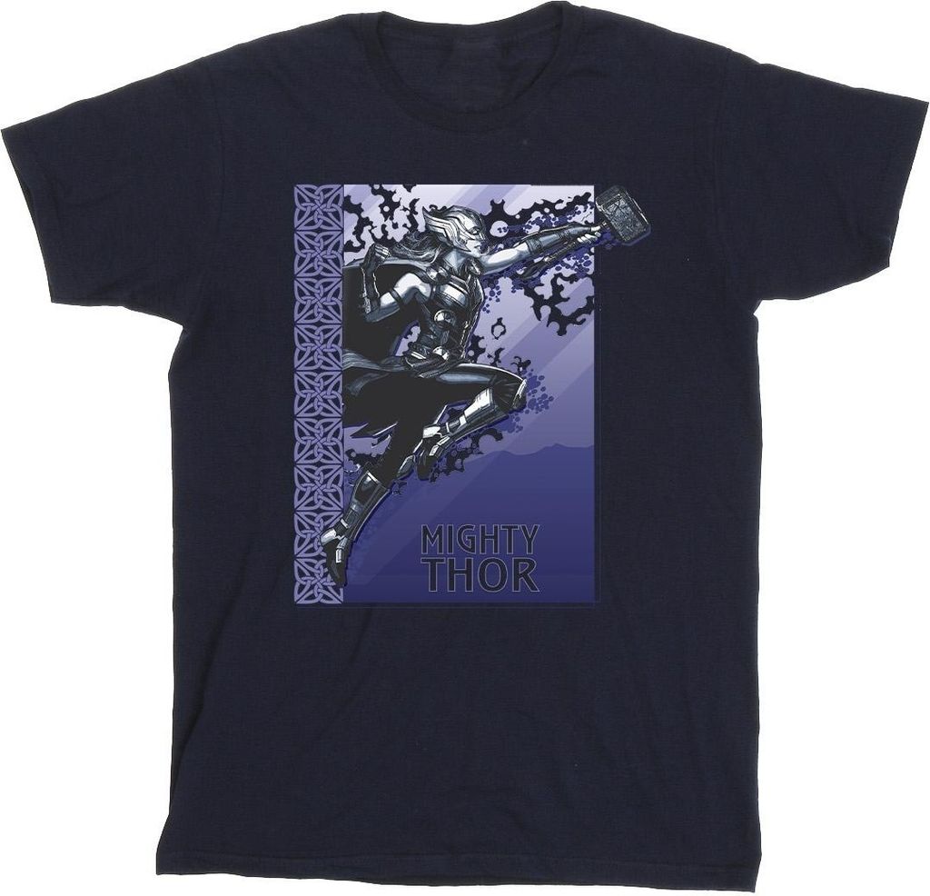 Marvel - "Love And Thunder Mighty" T-Shirt für Herren BI52170 (S) (Marineblau)