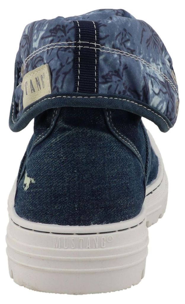 Mustang Damen Stiefelette Profilsohle faltbarer Schaft 26M0742006, Größe:39 EU, Farbe:Blau