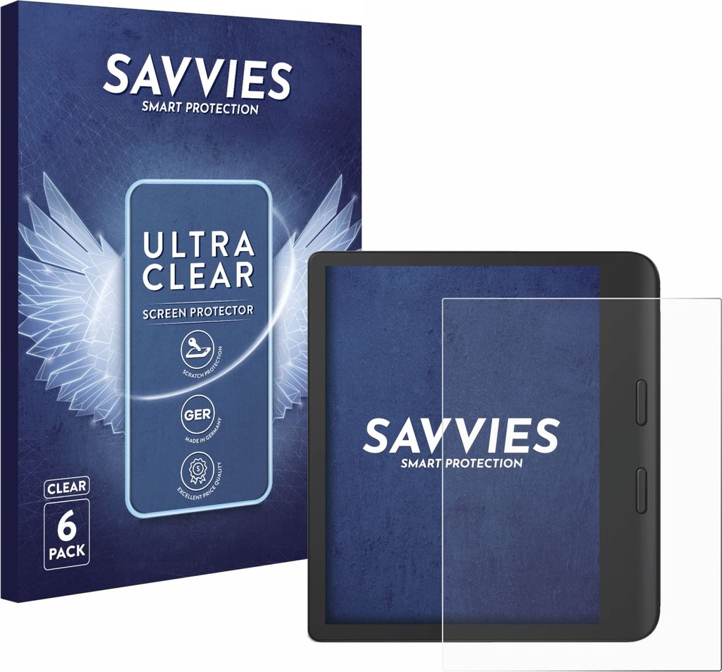 6x Für Tolino Vision Color 2024 Schutzfolie Savvies Displayschutz Display Schutz Folie Klar Transparent
