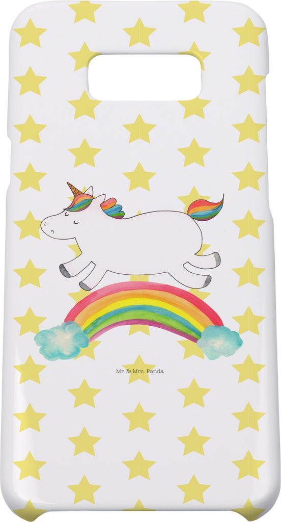 Mr. & Mrs. Panda Samsung Galaxy S8 plus Handyhülle Einhorn Regenbogen - Weiß - Geschenk, Erwachsenwerden, Glitzer, Unicorn, Handy, Cover, Einhorn...