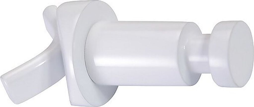 BAWELL Heizkörperhaken Messing Komaxit Weiß 80x32x32 mm für Bad & Küche >> zum Festschrauben