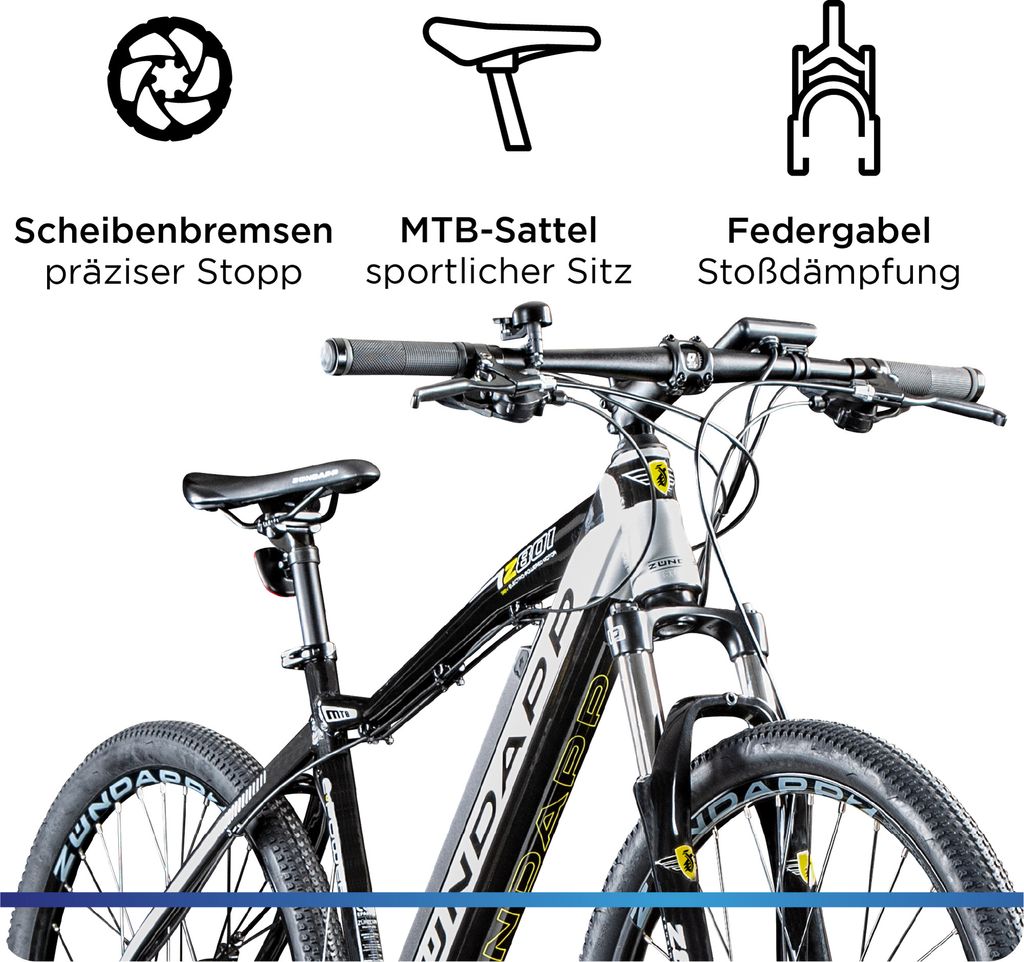 Zündapp Z801 E-Bike E Mountainbike 27,5 Zoll Pedelec 170 - Produktbild 4