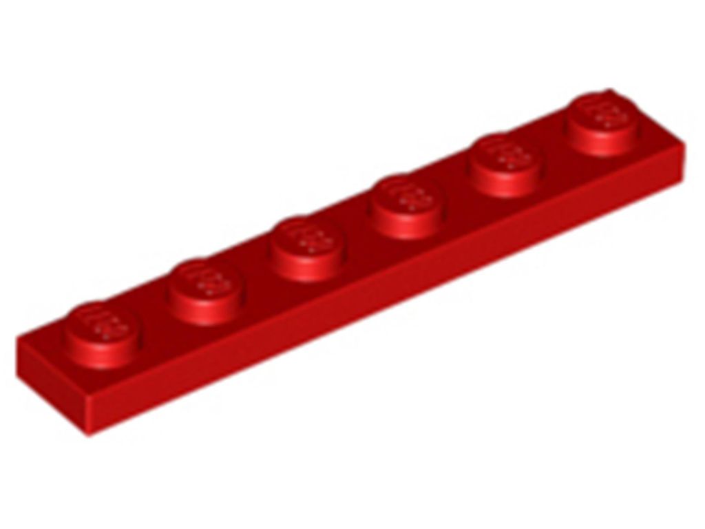 Lego 1x6 Platte 3666 - 1 Stück Rot