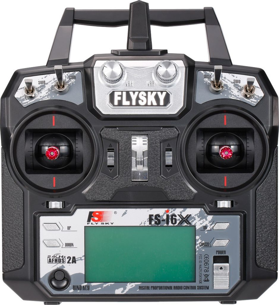 Flysky FS-i6X 2,4 GHz 10CH AFHDS 2A RC-Sender mit FS-iA6B-Empfaenger fuer RC-Drohnenflugzeug-Hubschrauber