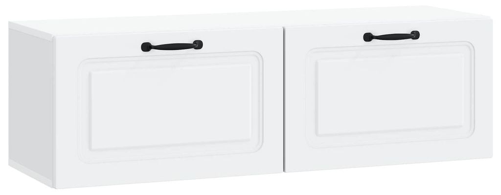 Wandmontierter TV-Schrank Weiß 98 x 31 x 30 cm Holzwerkstoff