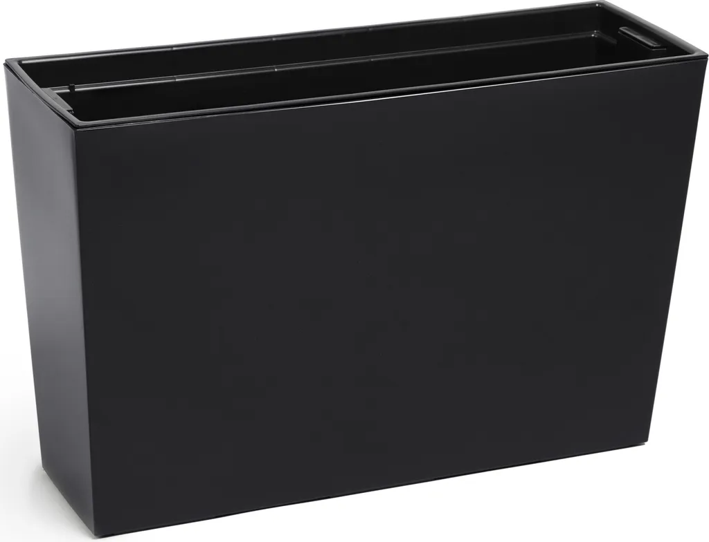 Pot de Fleurs Noir Brillant 56 cm Style Moderne avec Insert KADAX