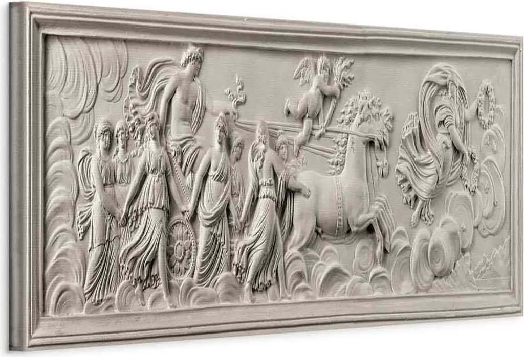 Quadro su Tela Apollo e Muse 135x45 cm - Arredo Casa Stile Italiano