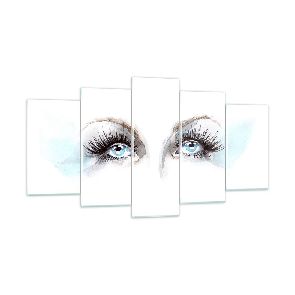 Bilder auf glas - Mädchen Fantasie Augapfel menschliches - 160x85cm - Glasbilder - Wandbilder - Kunstdruck - Wanddekoration aus Glas - Glas Bilder...