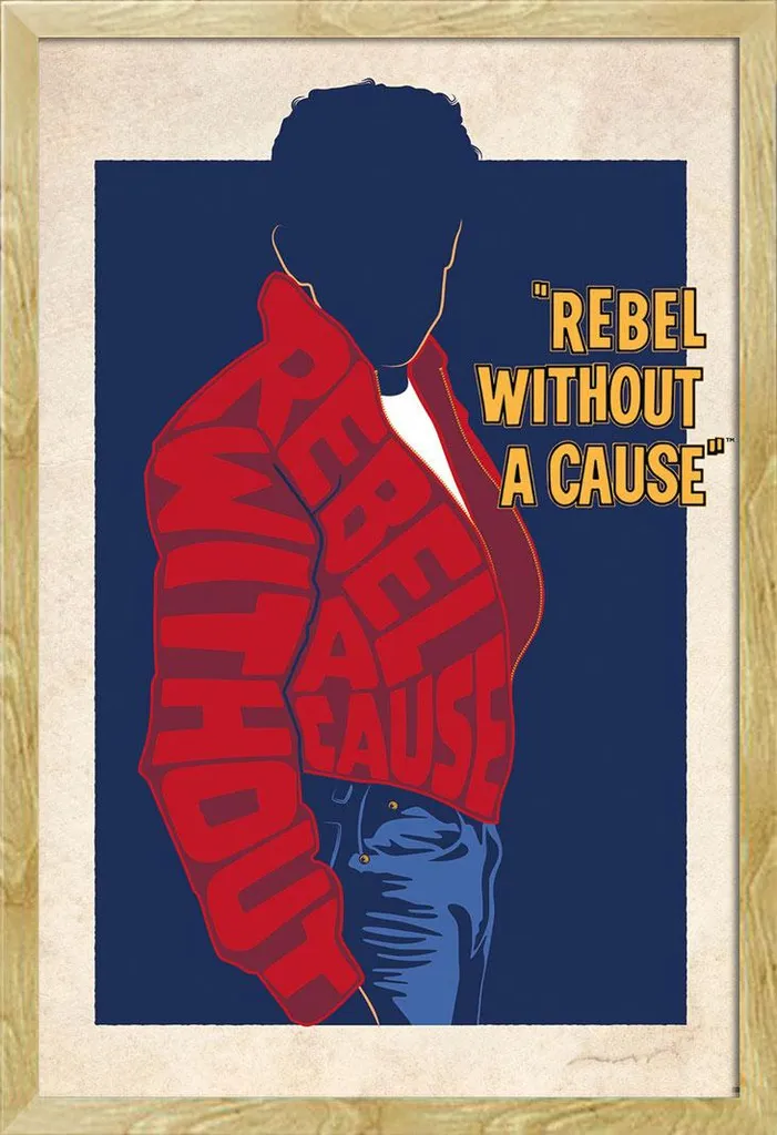 Poster Rebel Without A Cause Warner Bros 100th Cornice Faggio Shinsuke