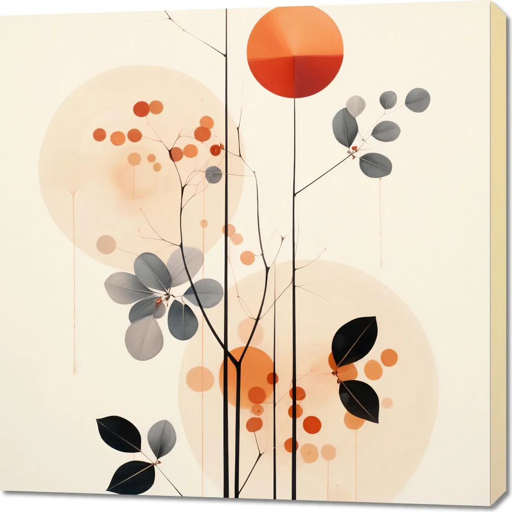 Offerta Quadro 90x90 Melodia Autunnale - Tela Alta Qualità in Pronta Consegna