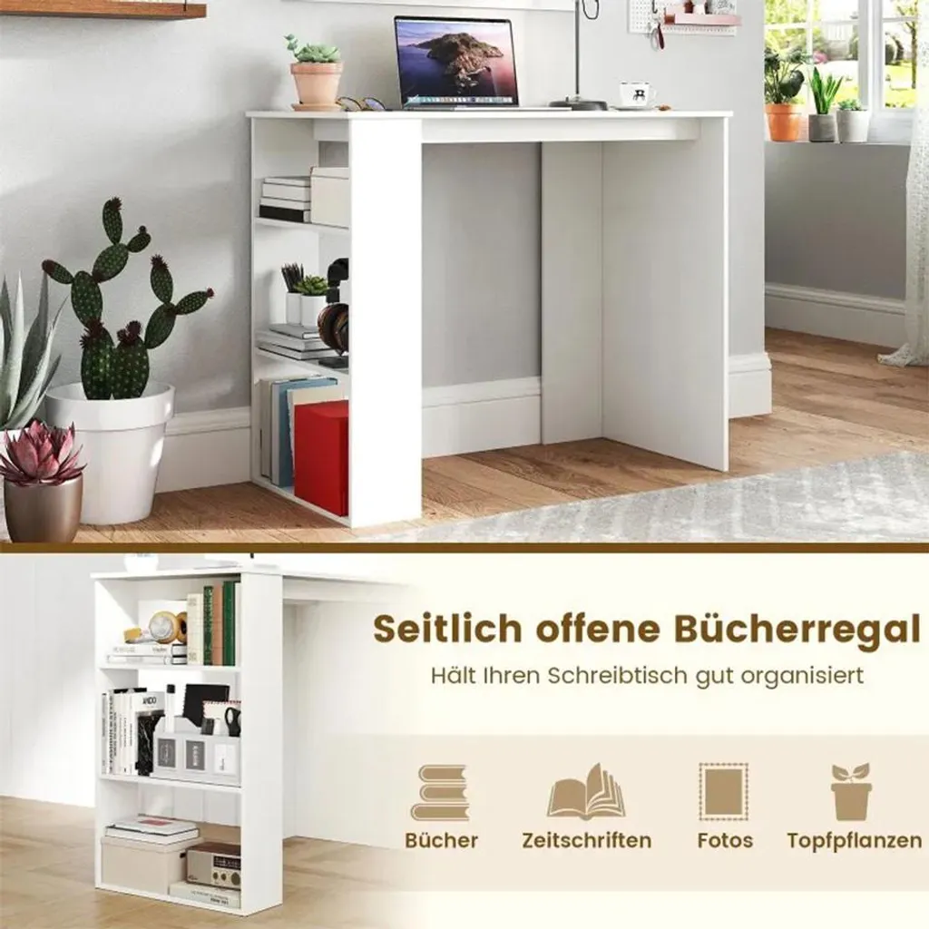 Bureau blanc 90 cm : la solution pour petits espaces avec rangements