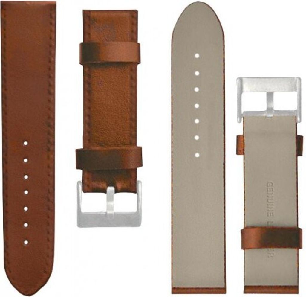 Pedea Lederarmband für Uhren und Smartwatches, Armband für Huawei, Stegbreite 18mm braun