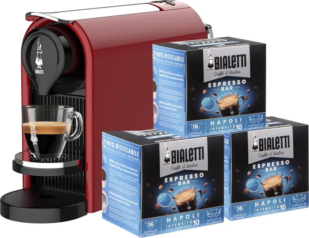 Bialetti Gioia PLUS Macchina Caffè Espresso Capsule Rosso - Offerta