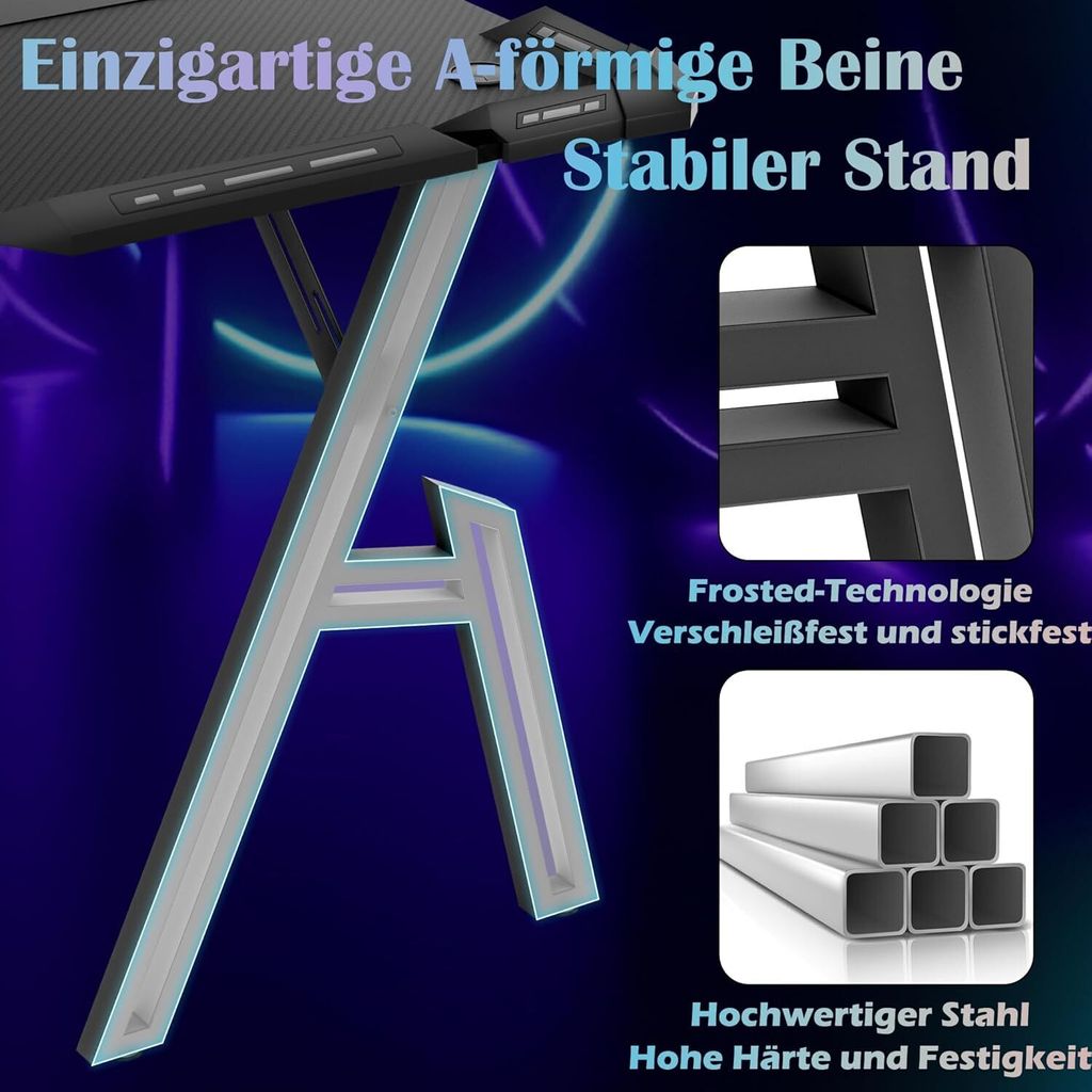 Sessamen-LP Herní stůl 160x60x74 cm Stojící stůl v herním Obrázek produktu 4