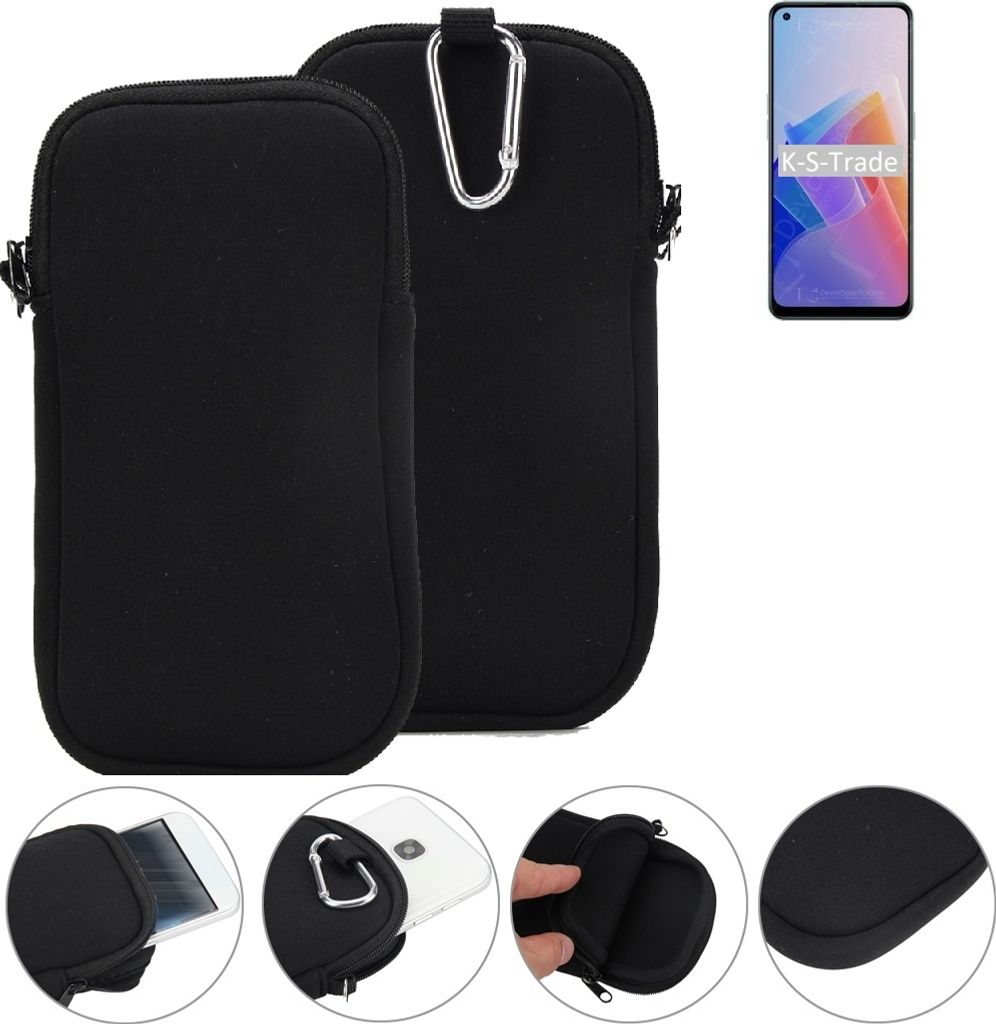 K-S-Trade Neopren-Hülle Handyhülle kompatibel mit Oppo Reno7 Z 5G Schutzhülle Neoprenhülle Sleeve Schutz-Hülle Gürtel Tasche Case Holster